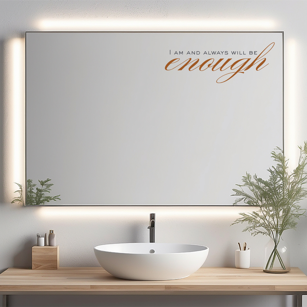 Glow-Up Notes: Affirmation Mirror Cling | Removable Static Cling