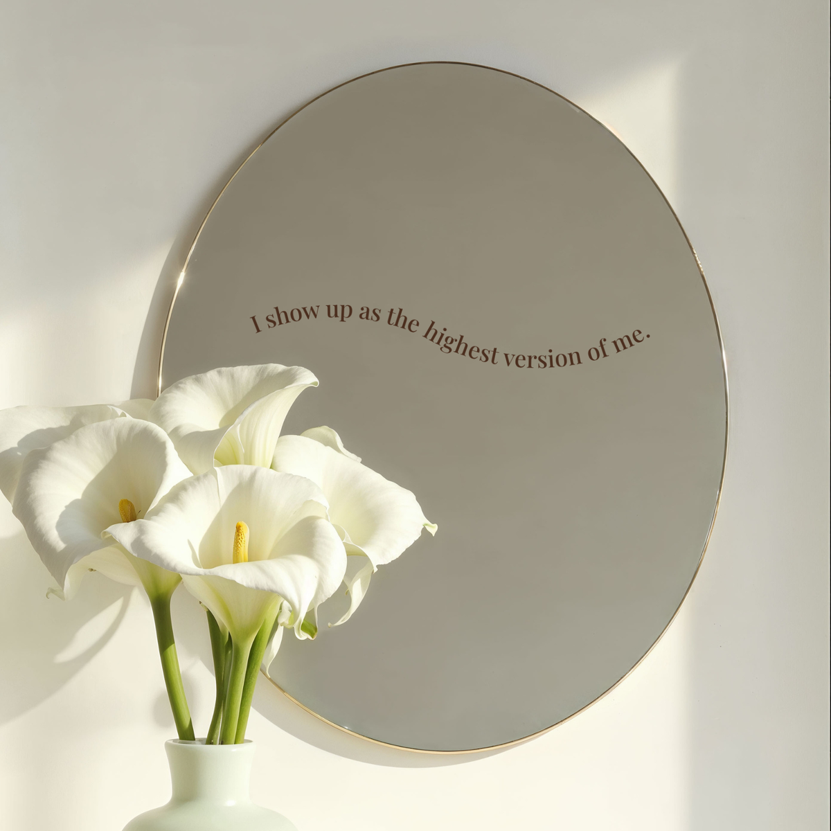 Glow-Up Notes: Affirmation Mirror Cling | Removable Static Cling