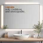 Glow-Up Notes: Affirmation Mirror Cling | Removable Static Cling